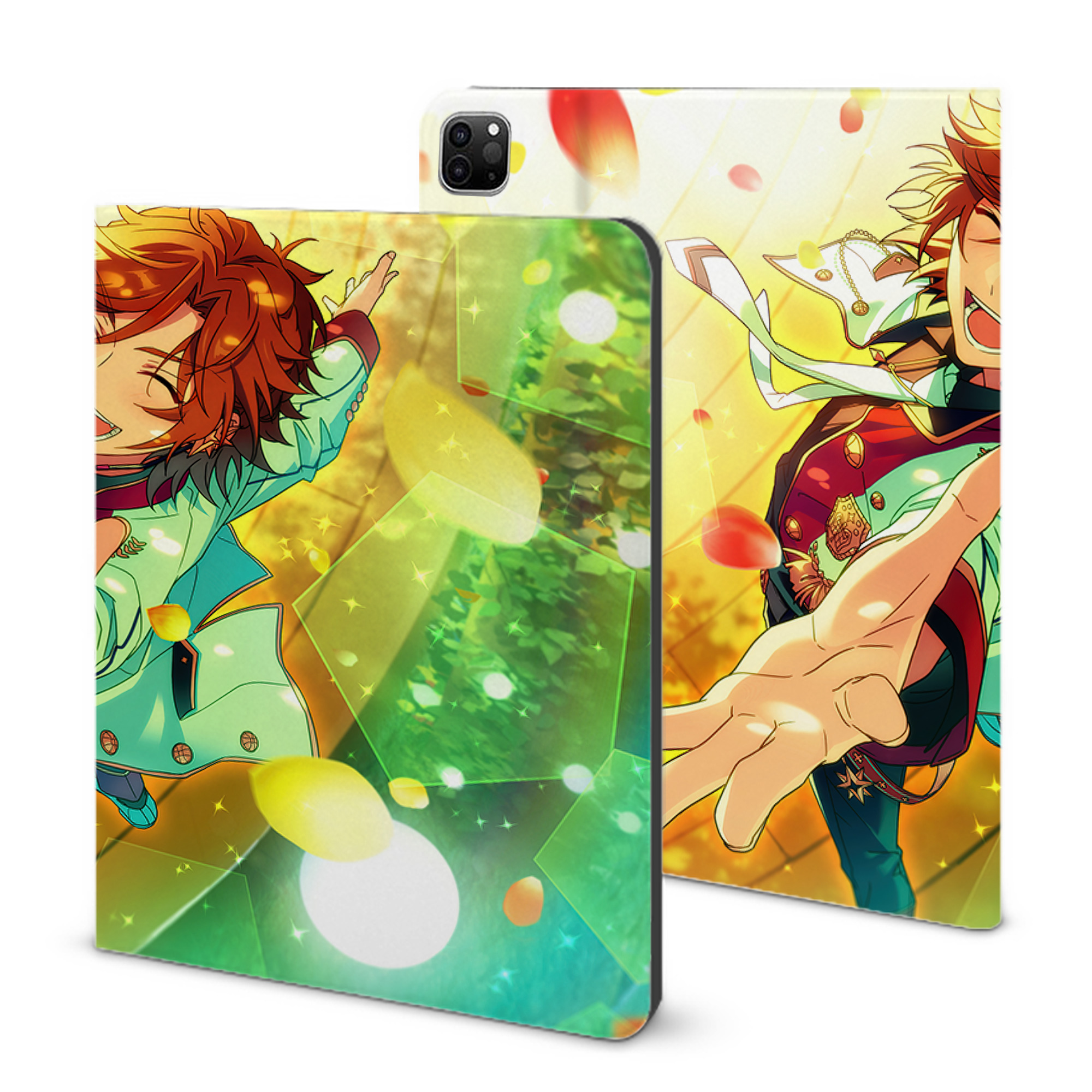 （画像用） あんさんぶるスターズ! Ensemble Stars IPad ケース ブック型 PUレザー TPU 耐衝撃 軽量 薄型 ペン収納なし 全面保護 IPad 各モデル対応